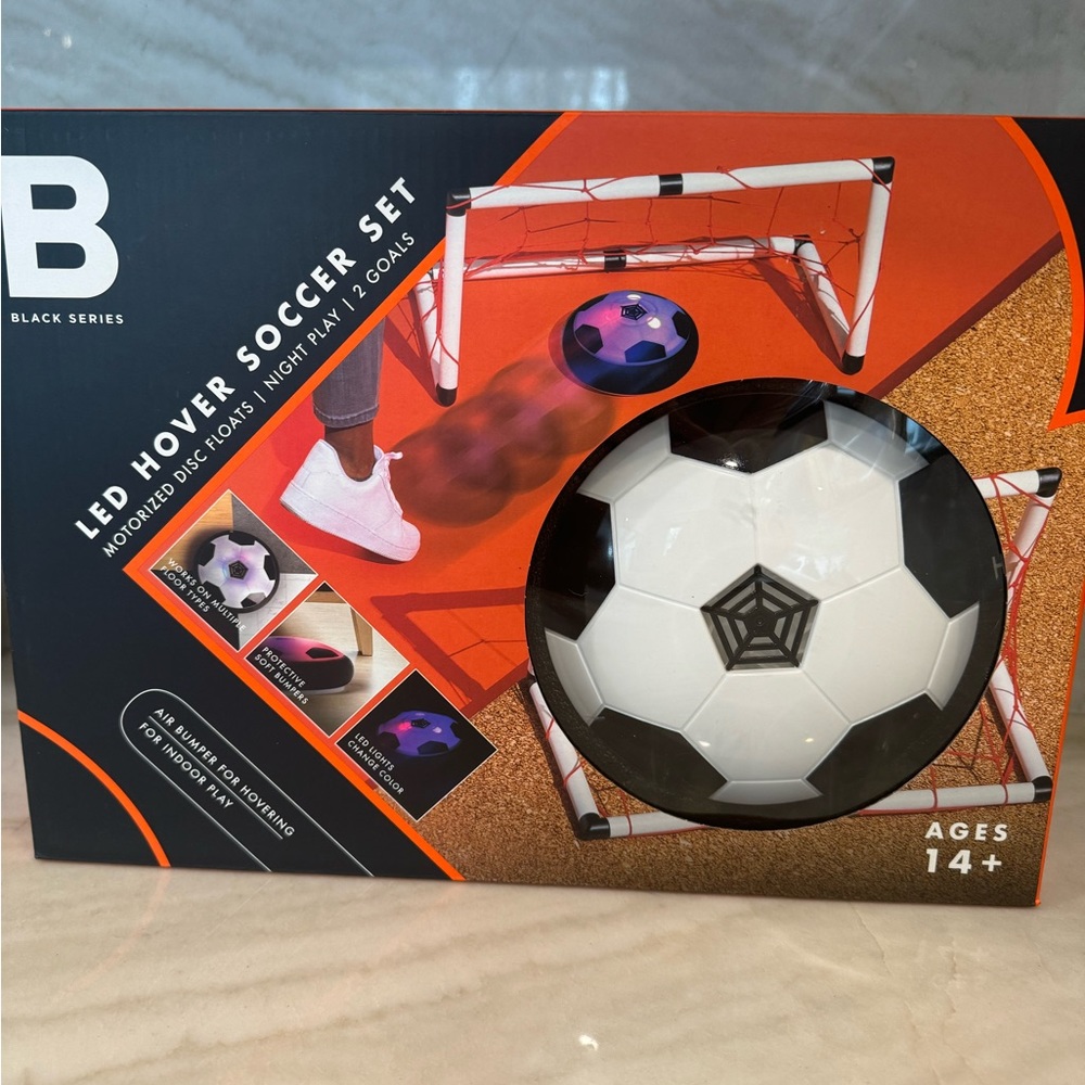 LED indoor hover soccer set